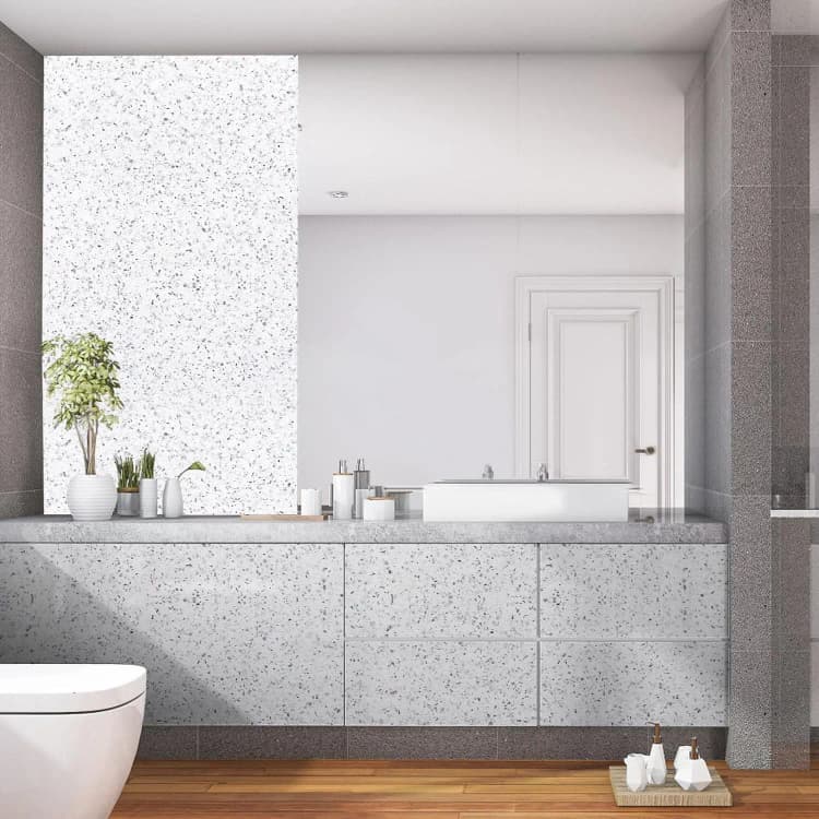 COWINLIFE DECO Cheap Glossy Marble Sticker Peel and Stick Wallpaper Granite White Waterproof Self-Adhesive Wallpaper For Kitchen Wall detail 5