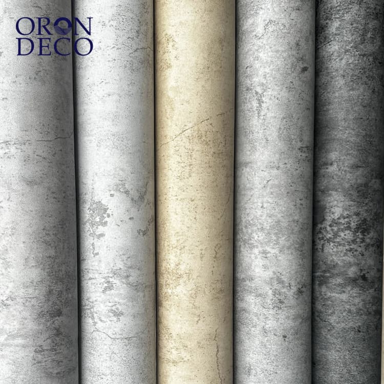 COWINLIFE DECO Peel and Stick Vinyl Self Adhesive 3D Wall Sticker Modern New Cement Concrete Wallpaper Rolls for Bathroom Home Decor detail 1