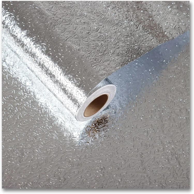 COWINLIFE DECO Self-Adhesive 3D Kitchen Wallpaper Sticker Modern PVC Aluminum Foil Peel and Stick Wallpapers Water and Oil Proof detail 2