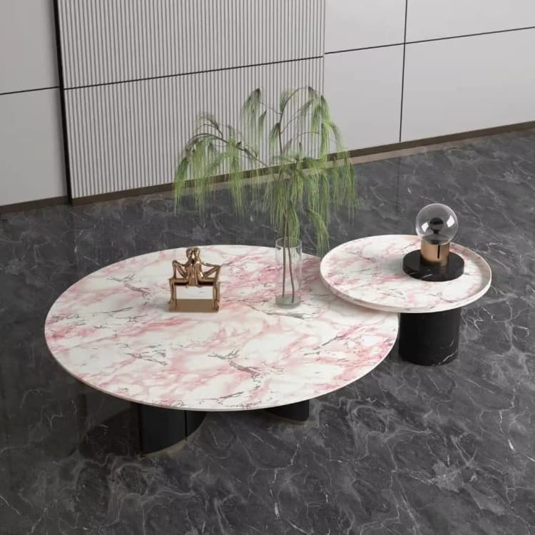 COWINLIFE DECO Glossy Pink Marble Wallpaper Self-Adhesive PVC Wall Sticker Modern Design Waterproof Peel and Stick for Home Kitchen detail 4