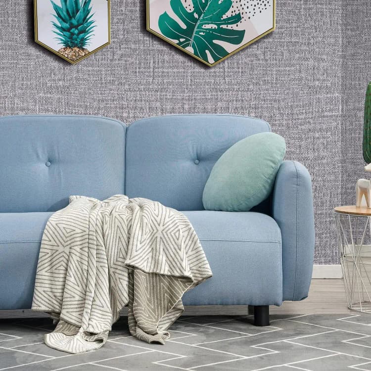 COWINLIFE DECO Wholesale Linen Textured Wallpaper for Bedroom Cabinets Fabric Waterproof Vinyl PVC Self Adhesive Wallpaper detail 2