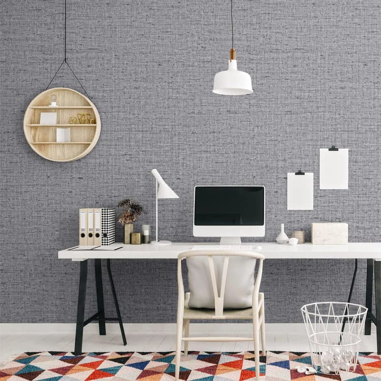 COWINLIFE DECO Wholesale Linen Textured Wallpaper for Bedroom Cabinets Fabric Waterproof Vinyl PVC Self Adhesive Wallpaper detail 4