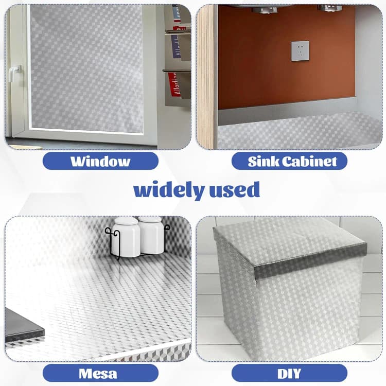 COWINLIFE DECO 3D Wall Sticker Waterproof Oil-Proof Aluminum Furniture Foil Sticker Peel and Stick Self-Adhesive Kitchen Wrap detail 6