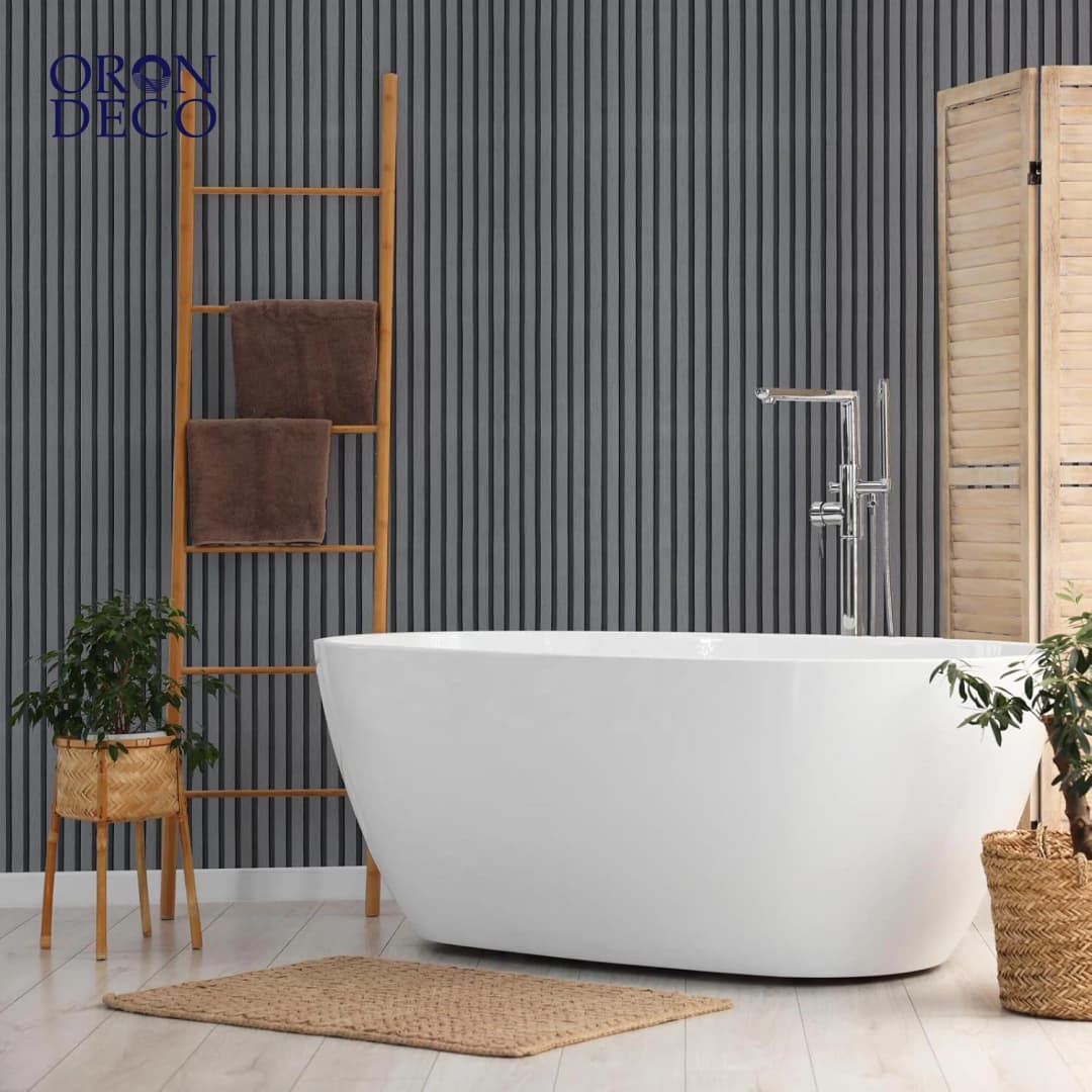 COWINLIFE DECO Peel and Stick Wallpaper Wood Slats Self Adhesive Sticker Removable Wall Covering Home DIY for Wall Decor Bathroom