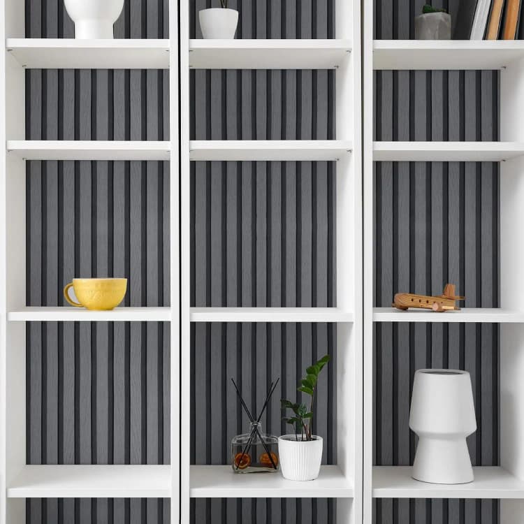 COWINLIFE DECO Peel and Stick Wallpaper Wood Slats Self Adhesive Sticker Removable Wall Covering Home DIY for Wall Decor Bathroom detail 6