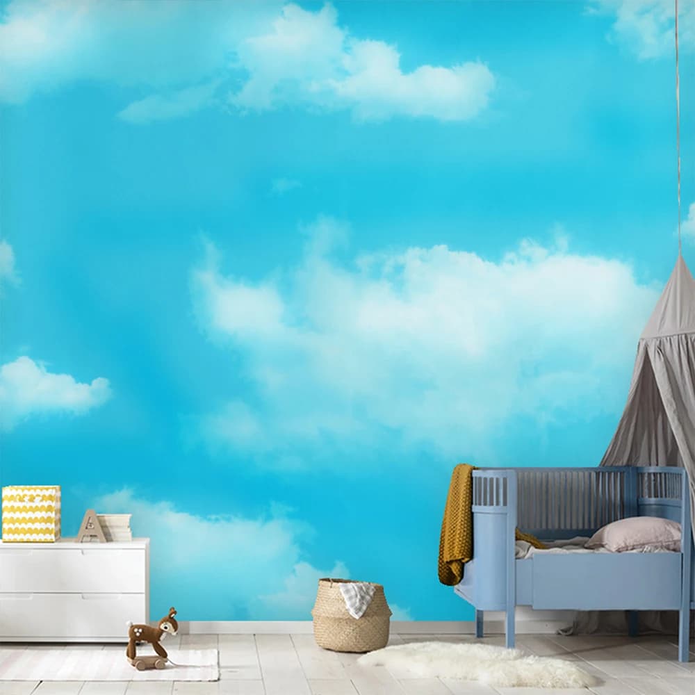 Latest Design Fresh Blue Sky Peel and Stick Wallpaper Self Adhesive Wallpaper for Windows Children'S Room Bedroom