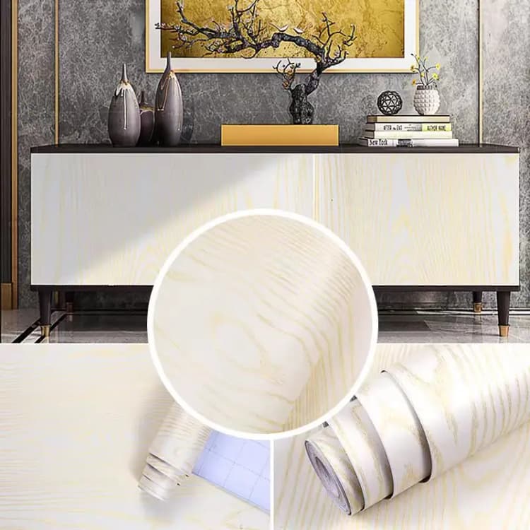 COWINLIFE DECO Self-Adhesive Peel Stick Wallpaper Rolls PVC Vinyl Wood Texture Modern Waterproof Design for Kitchen Living Room Home detail 3