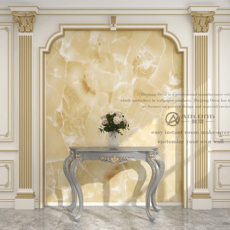 Thickened Marble Textured Sticker Waterproof Self Adhesive Peel and Stick Wallpaper Rolls for Living Room Wall Covering detail 4