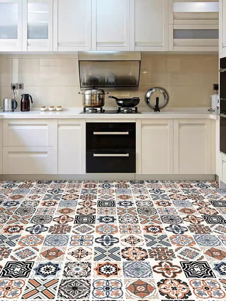 COWINLIFE DECO High Durability Waterproof 3D Vinyl Flooring Stickers PVC Self Adhesive Floor Wallpaper Roll Easy Installation detail 4