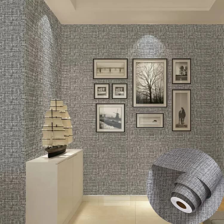 COWINLIFE DECO DIY Waterproof Linen Wallpaper Classic Style Self-Adhesive Vinyl Paper for Living Room Furniture and Decorations detail 1