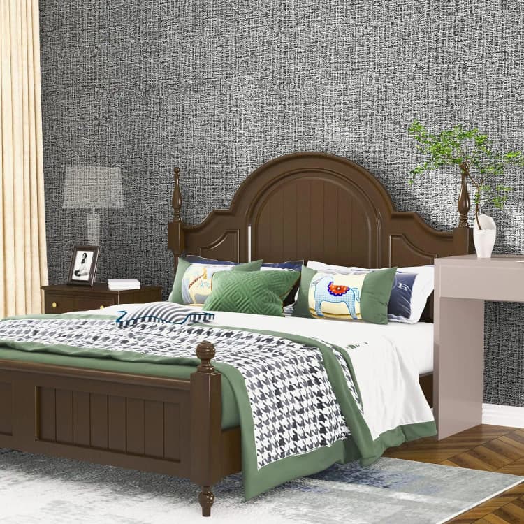 COWINLIFE DECO DIY Waterproof Linen Wallpaper Classic Style Self-Adhesive Vinyl Paper for Living Room Furniture and Decorations detail 4
