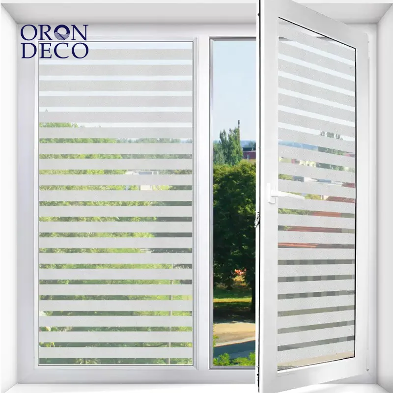 COWINLIFE DECO Modern Style PET Electrostatic Film Window Privacy Glass Sunscreen Cover for Home Office Bathroom Decorative Films
