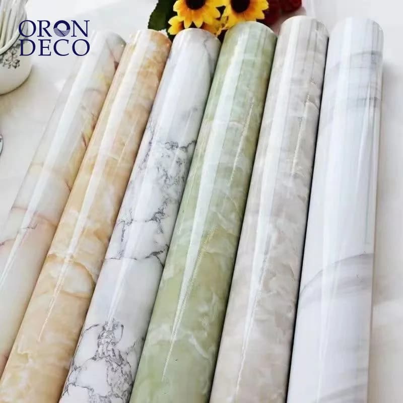 COWINLIFE DECO Natural Peel and Stick Water Resistant Wall Paper Self-Adhesive Marble Sticker for Kitchen Bathroom Vinyl Wrap