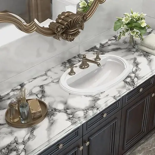 Cheap Marble Sticker Wallpaper Grey Waterproof Peel and Stick Self Adhesive Wallpaper Removable for Home Decoration