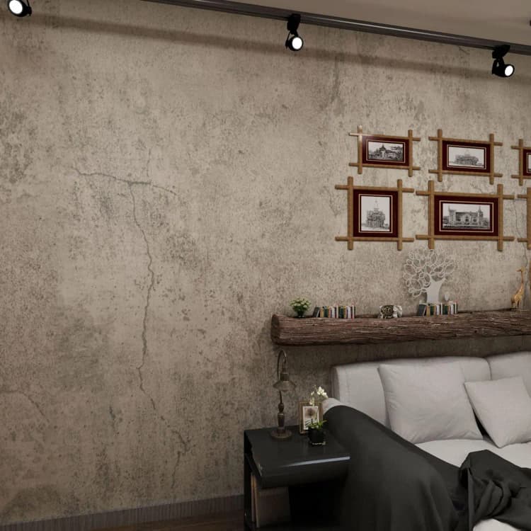 COWINLIFE DECO Self Adhesive Waterproof Wall Paper Industrial Style Matte Vinyl Cement Wallpaper Peel and Stick for Bedroom Wall detail 3