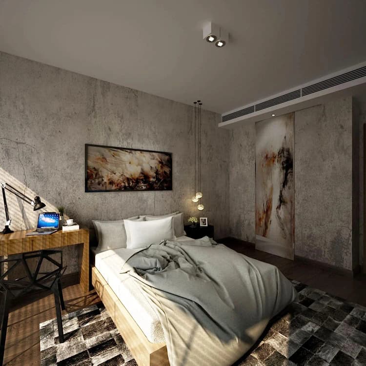 COWINLIFE DECO Self Adhesive Waterproof Wall Paper Industrial Style Matte Vinyl Cement Wallpaper Peel and Stick for Bedroom Wall detail 5