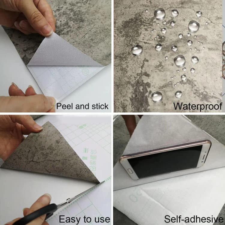 COWINLIFE DECO Self Adhesive Waterproof Wall Paper Industrial Style Matte Vinyl Cement Wallpaper Peel and Stick for Bedroom Wall detail 6