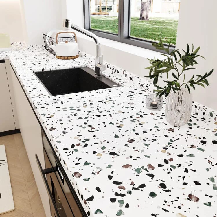 COWINLIFE DECO Factory Price Glossy Self-Adhesive Peel and Stick Waterproof Vinyl Marble Sticker Wallpaper Sticker Kitchen Wrap detail 3
