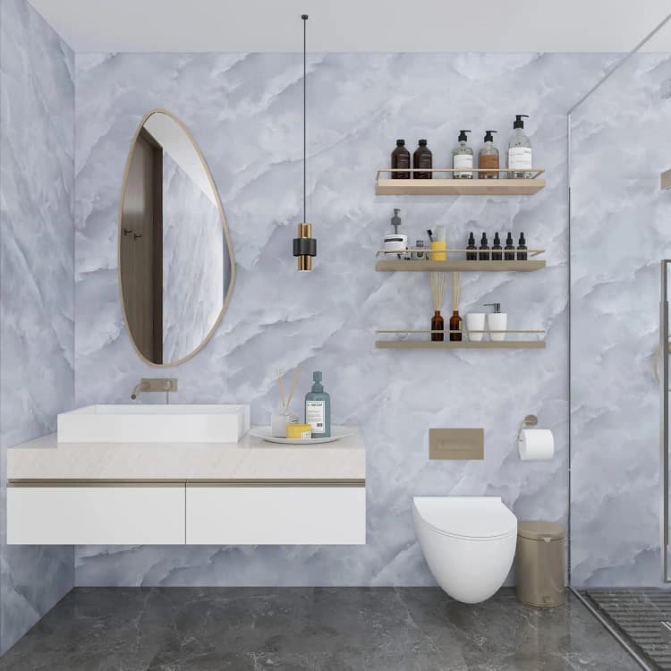COWINLIFE DECO Vinyl Marble Sticker Self-Adhesive Wallpaper Peel and Stick Waterproof Removable Wall Paper for Bedroom Kitchen Wrap detail 4