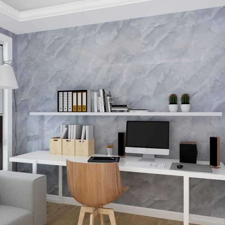COWINLIFE DECO Modern Marble PVC Self-adhesive Wallpaper for Kitchen and Bathroom Waterproof Geometric Design for Home Use detail 6