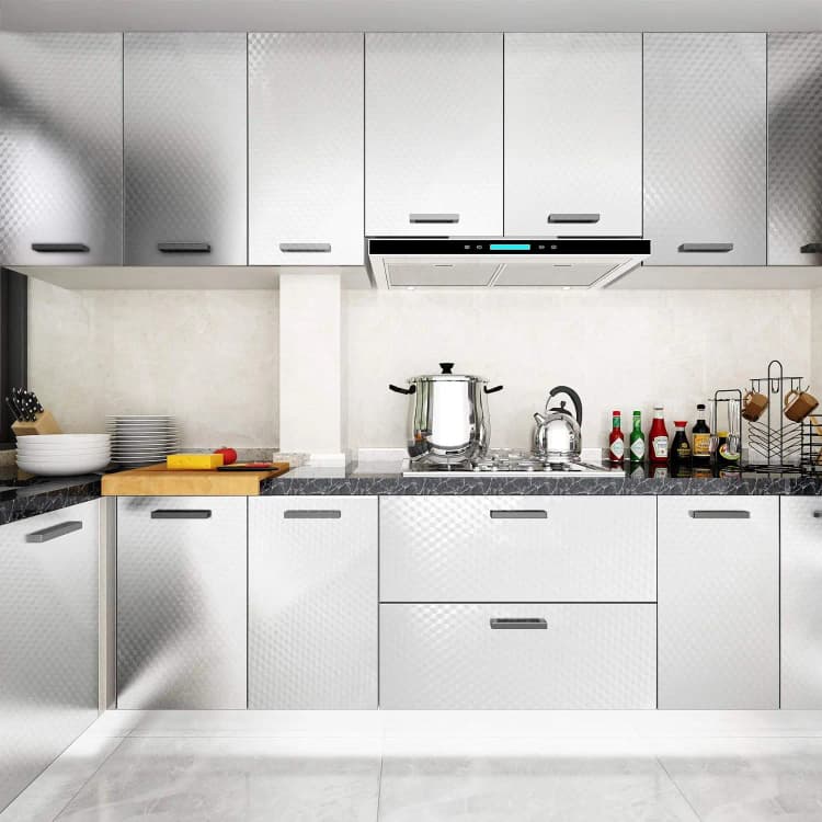 COWINLIFE DECO High Quality Vinyl Self-Adhesive Aluminium Foil Wallpaper Sticker Roll Waterproof Kitchen Wall Sticker Cabinet Wrap detail 3