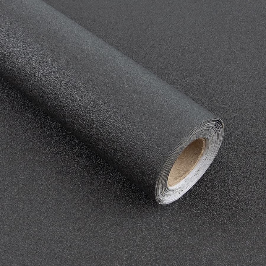 COWINLIFE DECO High Quality Matte Black Peel and Stick Wallpaper Vinyl Self Adhesive Solid Colour Wall Wallpaper for Bedroom