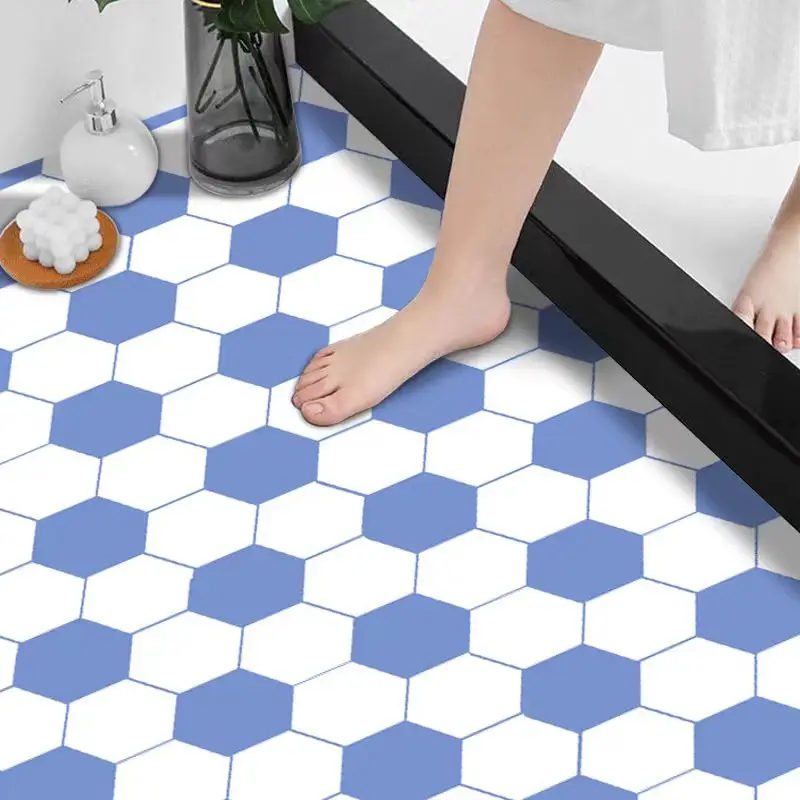 COWINLIFE DECO Manufacturer Thick Waterproof Self Adhesive PVC Vinyl Plastic Flooring Sticker Bathroom Kitchen Floor Wall Paper detail 4
