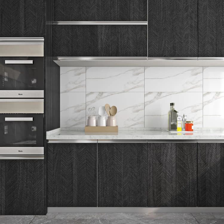 COWINLIFE DECO Factory Price Black Peel and Stick Kitchen Wall Sticker Waterproof Wood Grain Wallpaper Self-Adhesive for Bedroom detail 5
