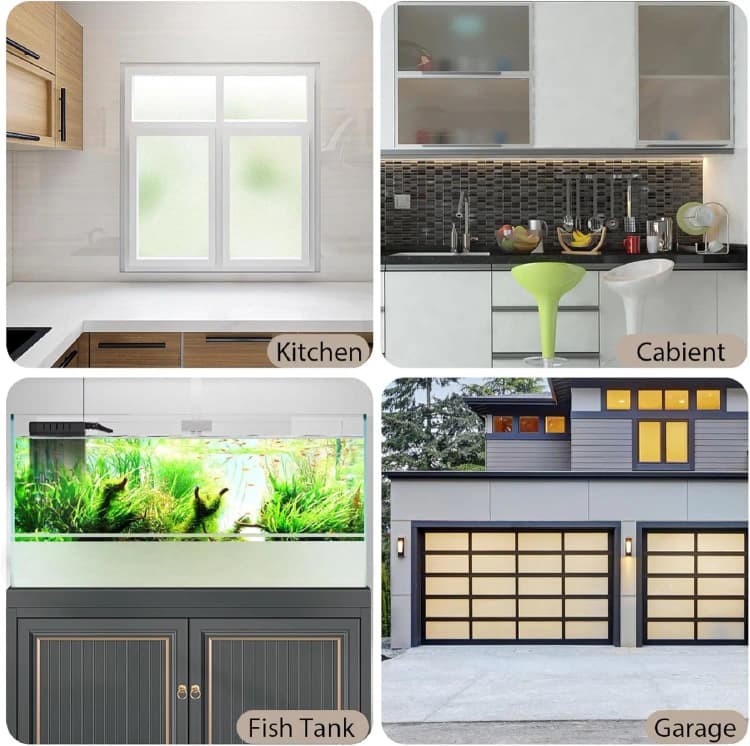COWINLIFE DECO Matt Finished Frosted Film Removable Glass Sticker Self Adhesive Privacy Window Glass Vinyl Film Waterproof for Office detail 5