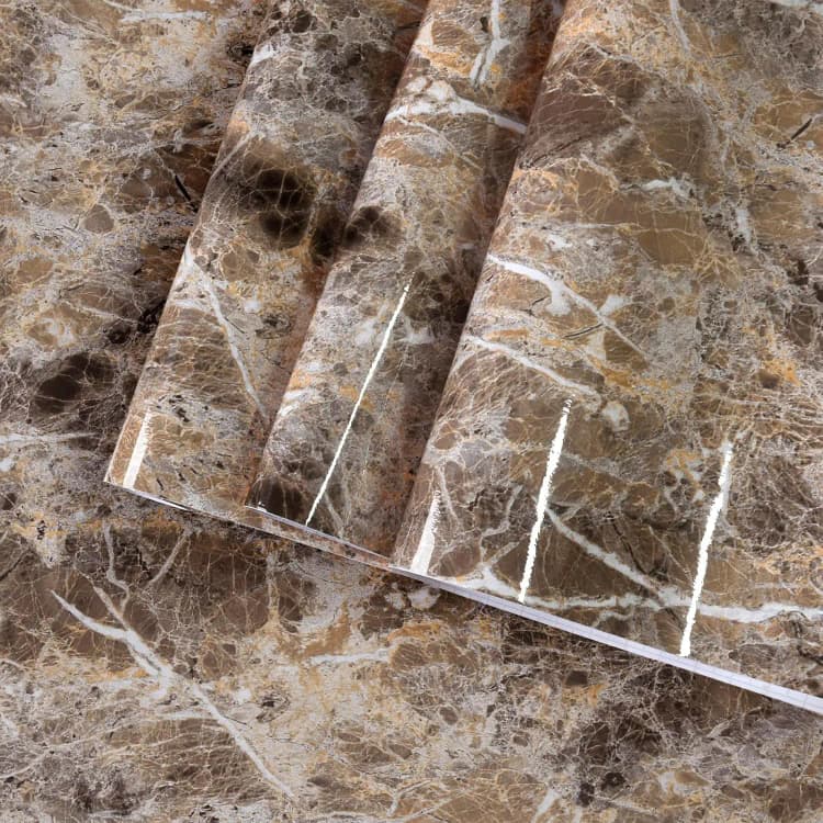 COWINLIFE DECO Brown Contact Paper Kitchen Wrap Wall Sticker Peel and Stick Self-Adhesive Vinyl Marble Sticker Wallpaper for Bathroom detail 2