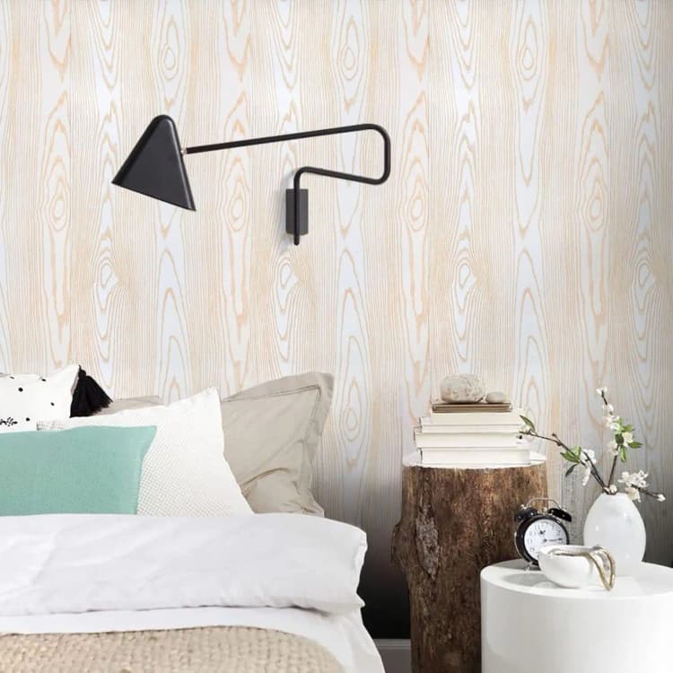 COWINLIFE DECO Wood Wall Paper for Cabinets Peel and Stick Wood Grain Wallpaper Self Adhesive Kitchen Vinyl Wrap Wall Sticker detail 5