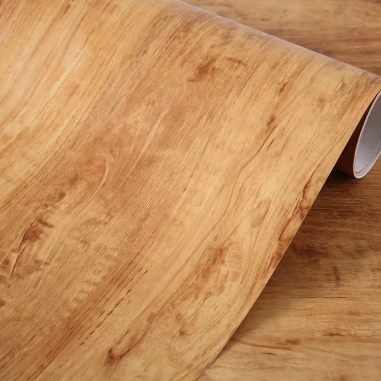 COWINLIFE DECO Thick Retro Wood Texture Kitchen Wall Sticker Vinyl Self-Adhesive Wood Peel and Stick Wallpaper 3d Home Decoration detail 2