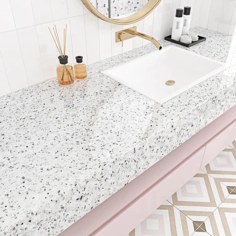 COWINLIFE DECO High Glossy Vinyl Marble Sticker Peel and Stick Wallpaper Granite White Waterproof Self Adhesive Wallpaper for Kitchen detail 5