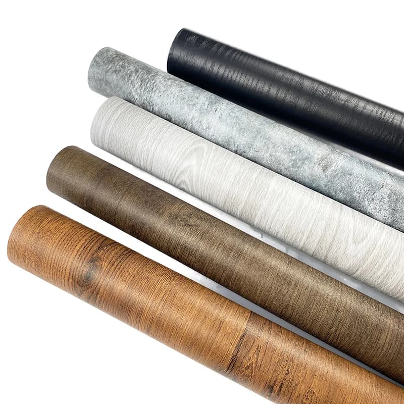 COWINLIFE DECO Self-adhesive PVC Wallpaper Wall Sticker Wood Grain for Bedroom Living Room Kitchen Stove Cabinet Background Supplier