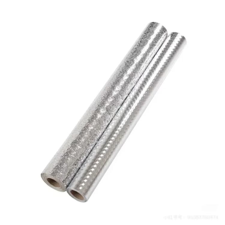 COWINLIFE DECO PVC Gloss Furniture Foil Aluminum Wall Paper 3d Home Wallpaper Oil Proof Self Adhesive Rolls Wallpaper for Kitchen detail 3