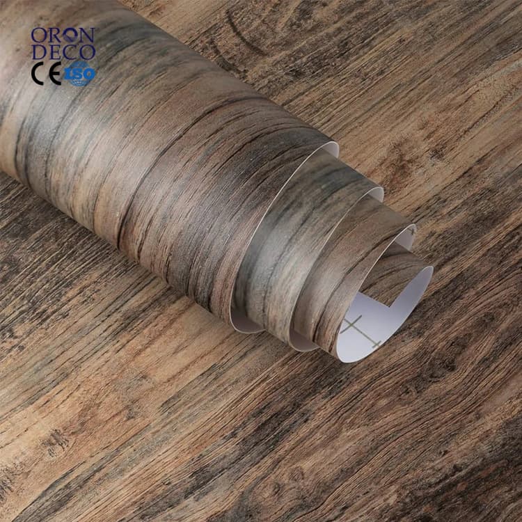 COWINLIFE DECO Peel and Stick Natural Wood Grain Texture House Decorating Wall Panels Wall Interior Design Pvc Sheet Wallpaper Rolls detail 1