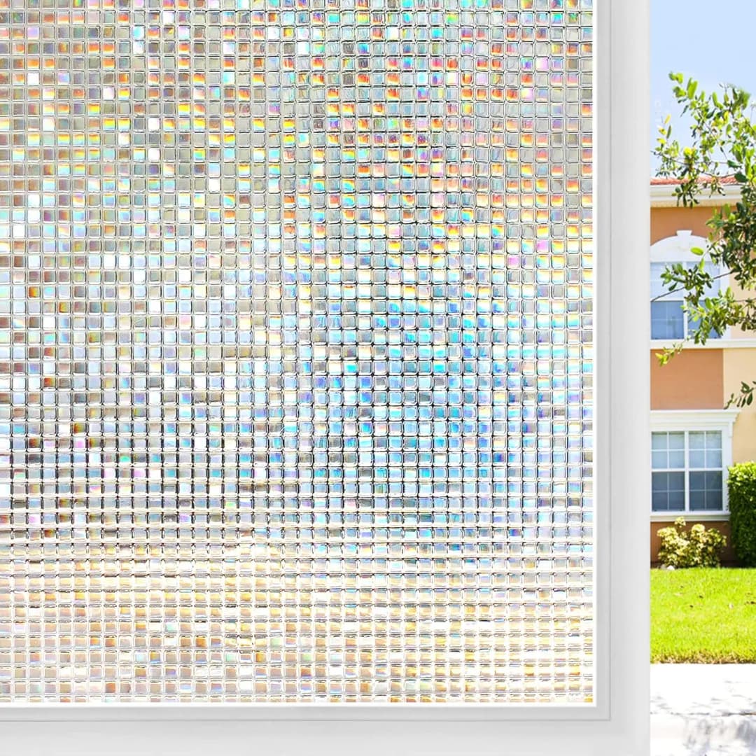 COWINLIFE DECO Window Film for Glass Privacy 3d Wallpaper Rolls Vinyl Wrap Window Stickers Ceiling Tiles Adhesive Paper & Film