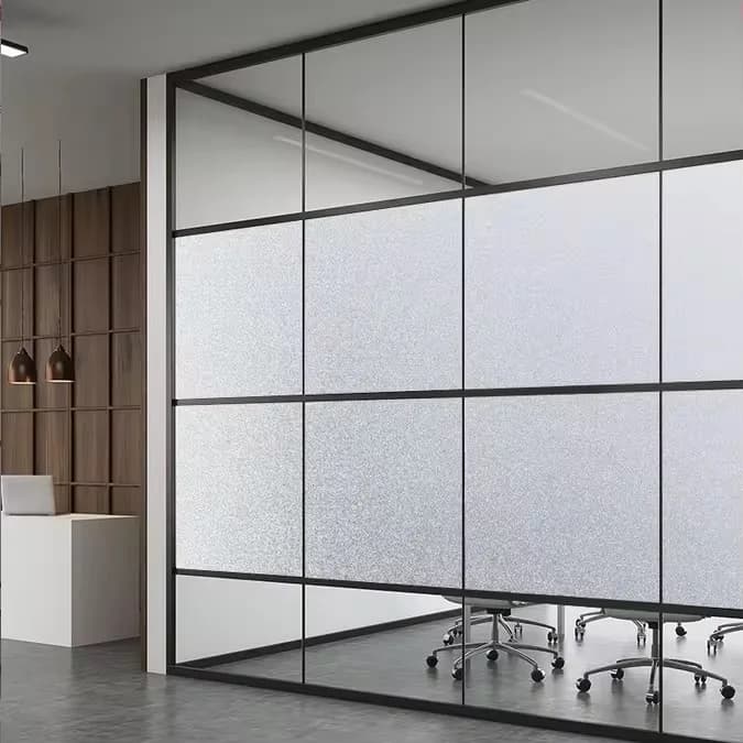 COWINLIFE DECO Glass Window Tint Privacy Decorative Film Peel and Stick Wallpaper Rolls Windows Glass Format Pvc for Home and Office detail 6