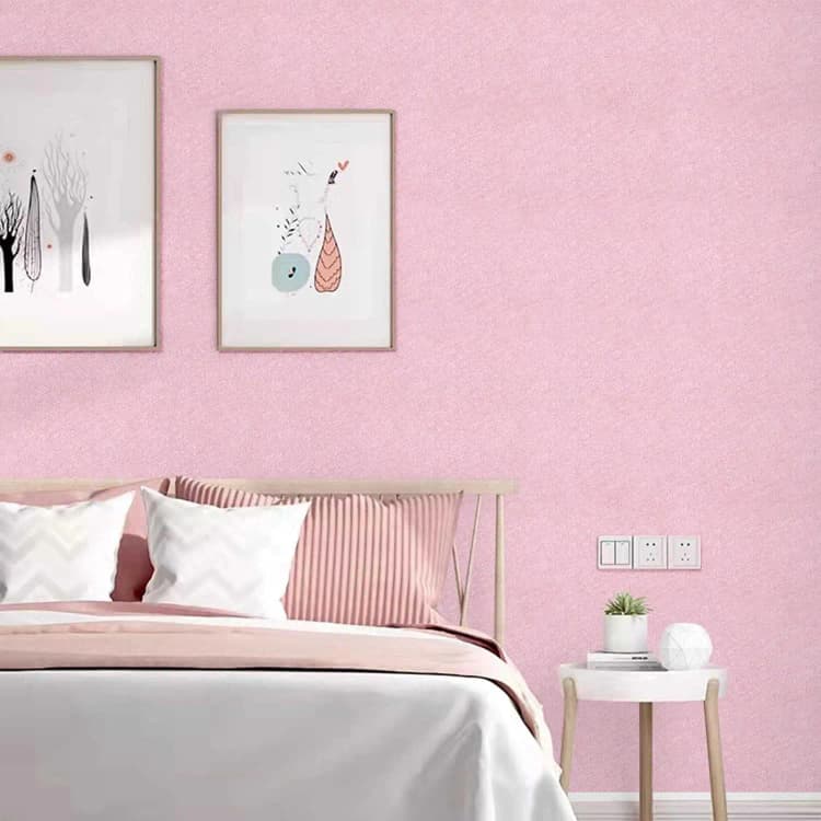COWINLIFE DECO Matt Pink PVC Botanical Pattern Silk Wallpaper Rolls Waterproof 3D Wall Counter Top Cover Peel and Stick Self Adhesive detail 4