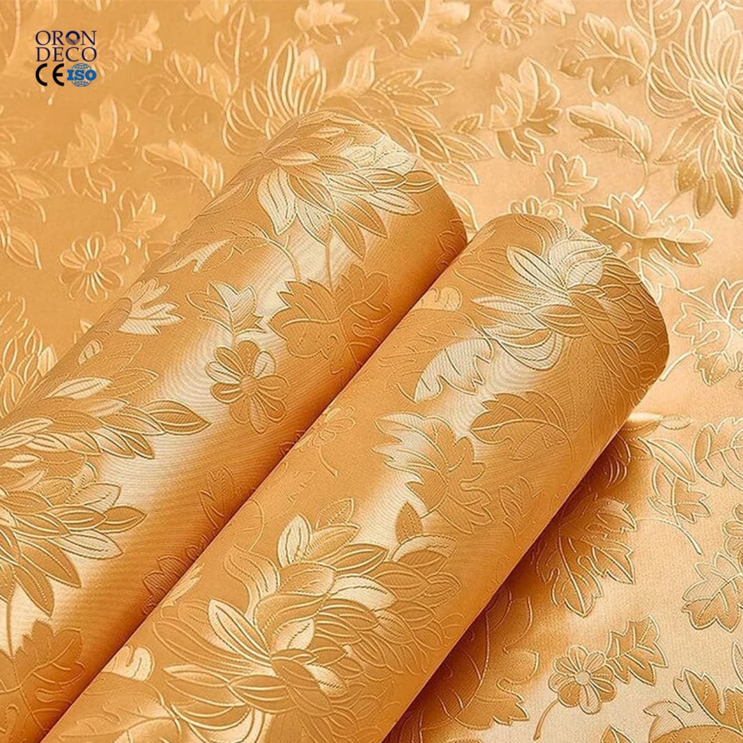 COWINLIFE DECO Modern Embossed Floral Texture Waterproof Self Adhesive Wallpaper Rolls Sticker for Home Decoration Luxury Wall Paper