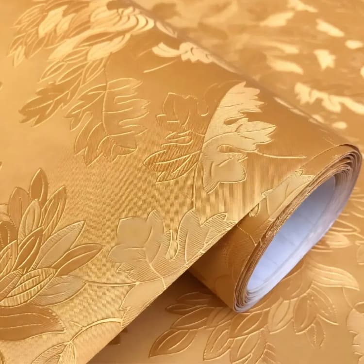 COWINLIFE DECO Modern Embossed Floral Texture Waterproof Self Adhesive Wallpaper Rolls Sticker for Home Decoration Luxury Wall Paper detail 2