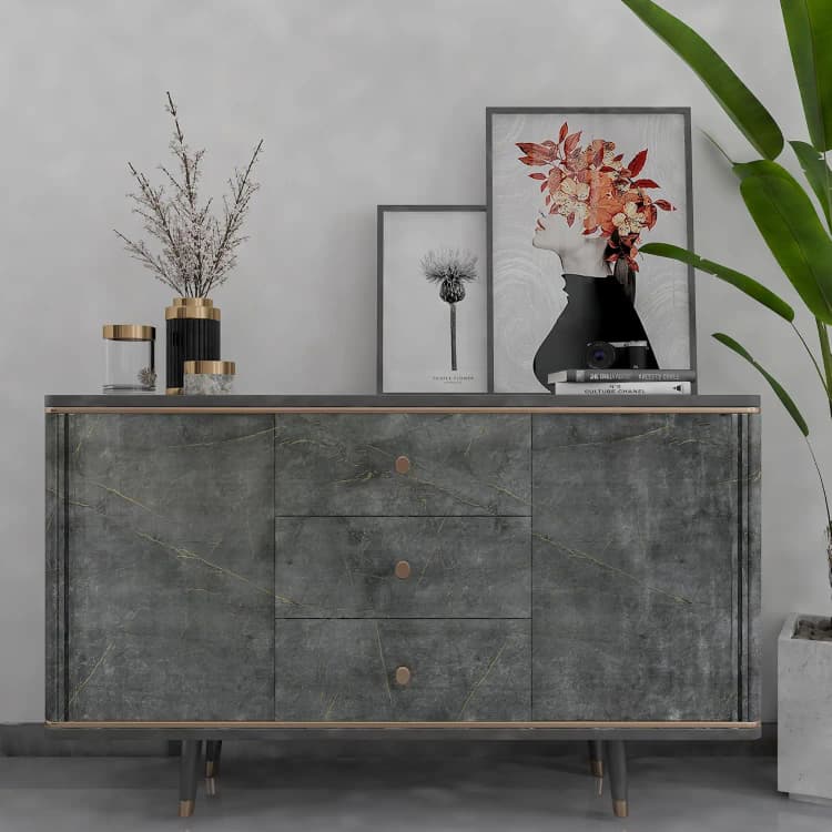 COWINLIFE DECO Marble Sticker Wall Stickers Peel and Stick Wallpaper Home Decor Self Adhesive Wall Paper Roll for Countertop Cabinets detail 6