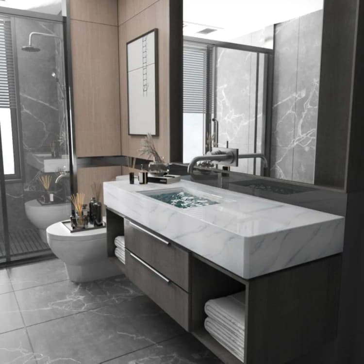 COWINLIFE DECO White Marble Wall Paper Home Decor Luxury Kitchen Wall Stickers Self-adhesive 3d Home Wallpaper Rolls Marble Sticker detail 6