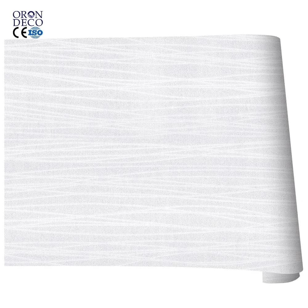 COWINLIFE DECO White Furniture Wall Stickers Thickened Wall Pape for Bedroom Modern Embossed Textured Self-Adhesive Wallpaper Rolls