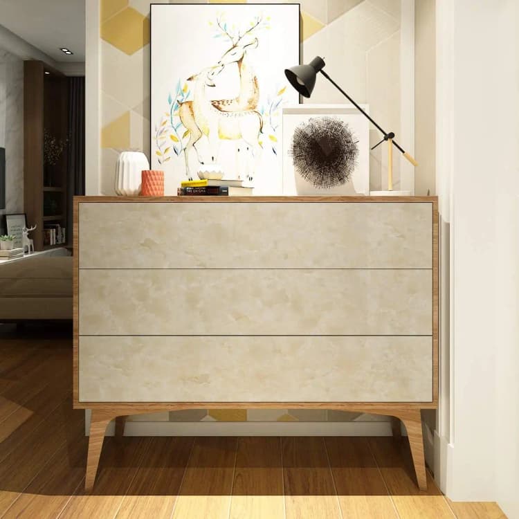 COWINLIFE DECO Glossy Marble Wallpaper Wall Covering Peel & Stick Wallpapers Home Decor Waterproof Stickers Wall Decor Marble Sticker detail 5