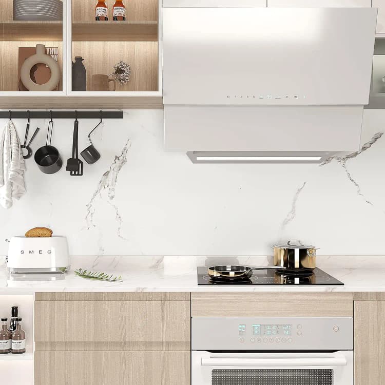 COWINLIFE DECO 3d Matte White Marble Kitchen Wrap Wall Sticker Waterproof Wallpaper Roll Self-Adhesive Vinyl Marble Wallpaper Sticker detail 2