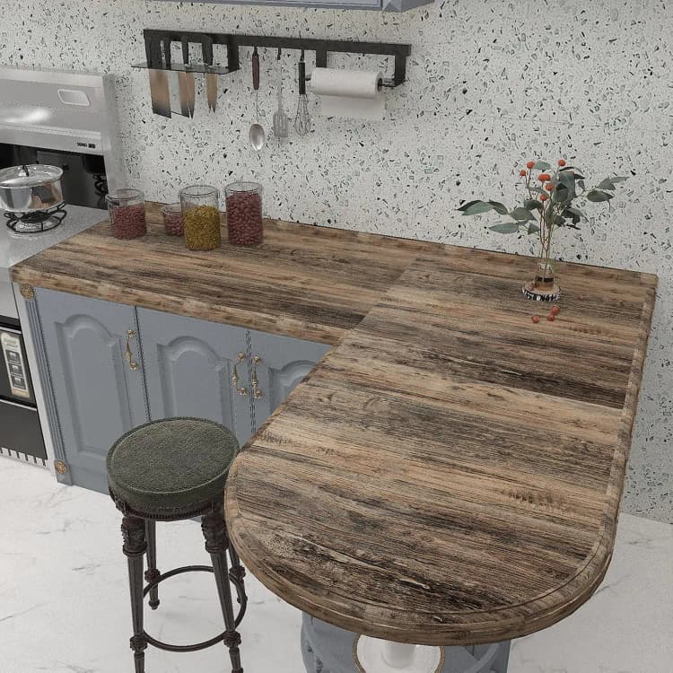 COWINLIFE DECO PVC Peel & Stick Wood-grain Selfadhesive Wallpaper Rolls for Wall Stickers Covering Panel Home Decor 3D Kitchen Wrap detail 4