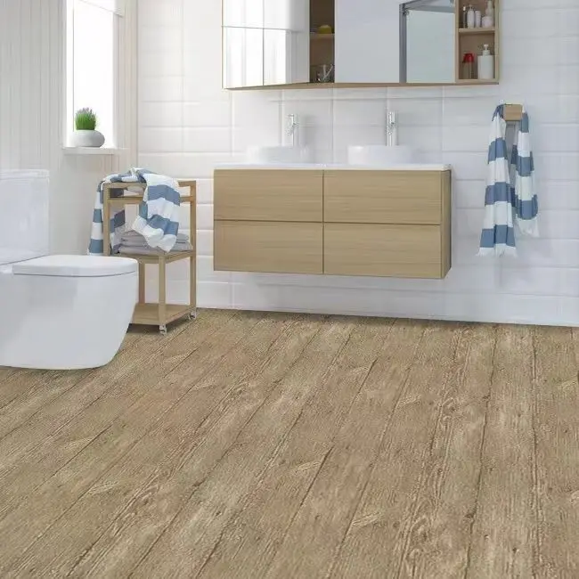 60Cm*5M Waterproof PVC Self Adhesive Wood Texture Floor Sticker Wallpaper Luxury Vinyl for Kitchen Bathroom Floor detail 3