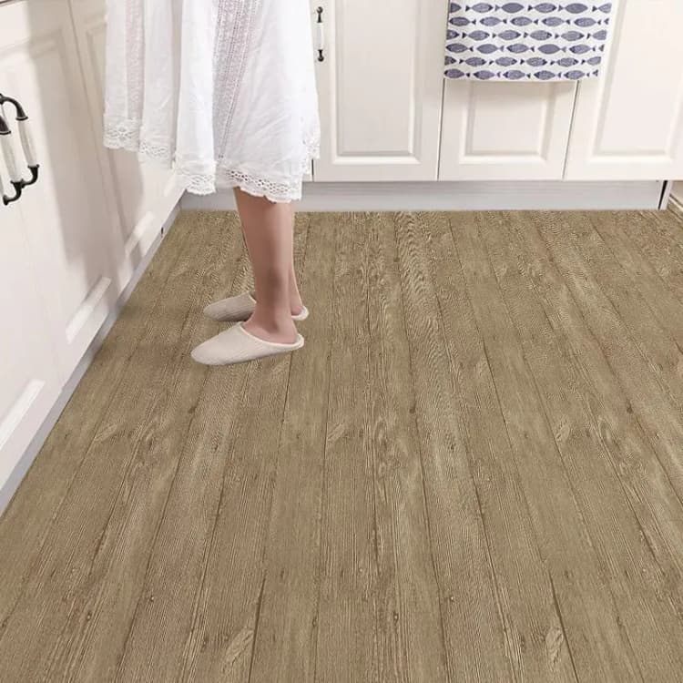 Wood Texture Floor Sticker Wallpaper Waterproof PVC Self Adhesive Luxury Vinyl for Kitchen Bathroom Home Floor detail 4