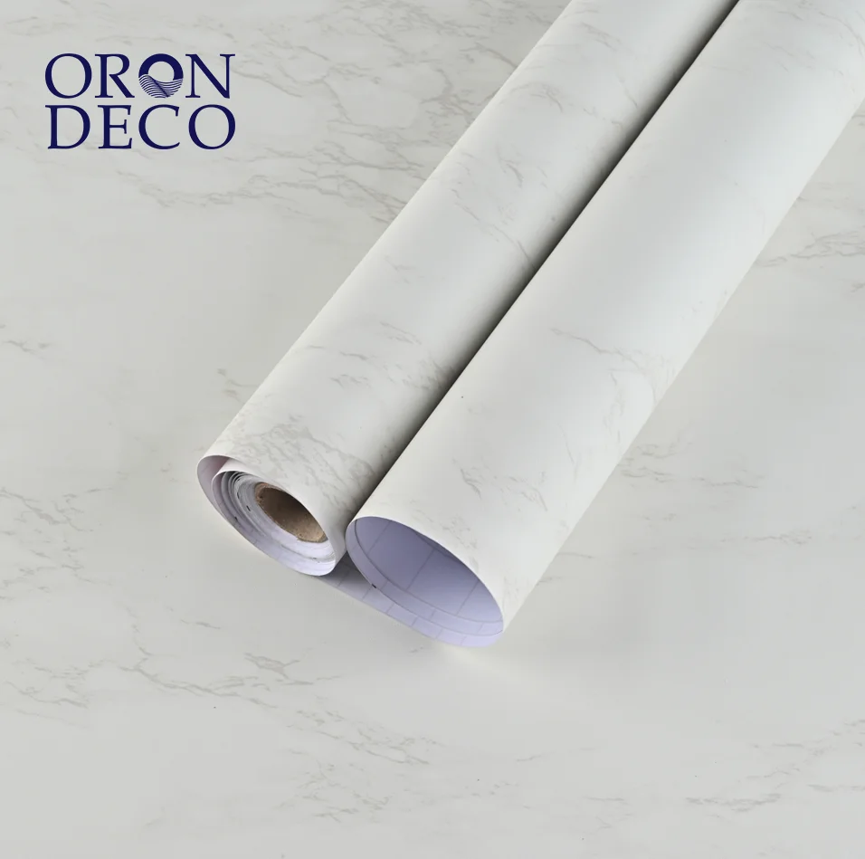 COWINLIFE DECO Modern Matt Self-Adhesive Marble Floor Tiles Wallpaper Vinyl Waterproof Peel and Stick Plastic Flooring